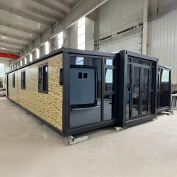 Modular House Tiny Home Prefab Steel  Expandable Container House Prefabricated Granny Flat Pod Double Wing Expandable House